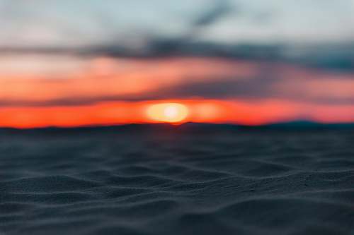sunset photo of sands little sahara national recreation area